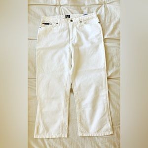 D&G Dolce & Gabbana White Cropped Capri Pants
